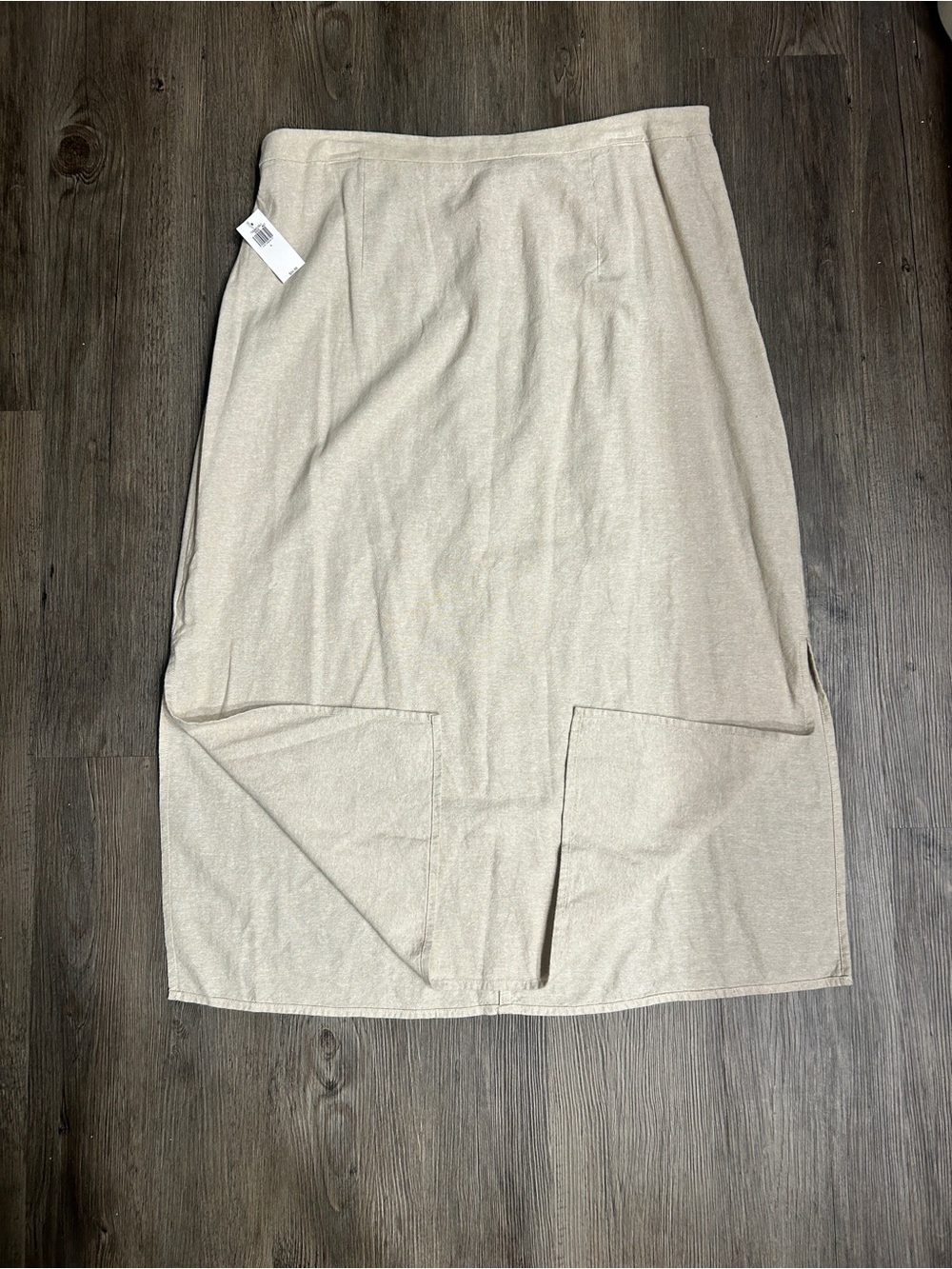 Old Navy Neutral Beige Midi Skirt with Front Slit